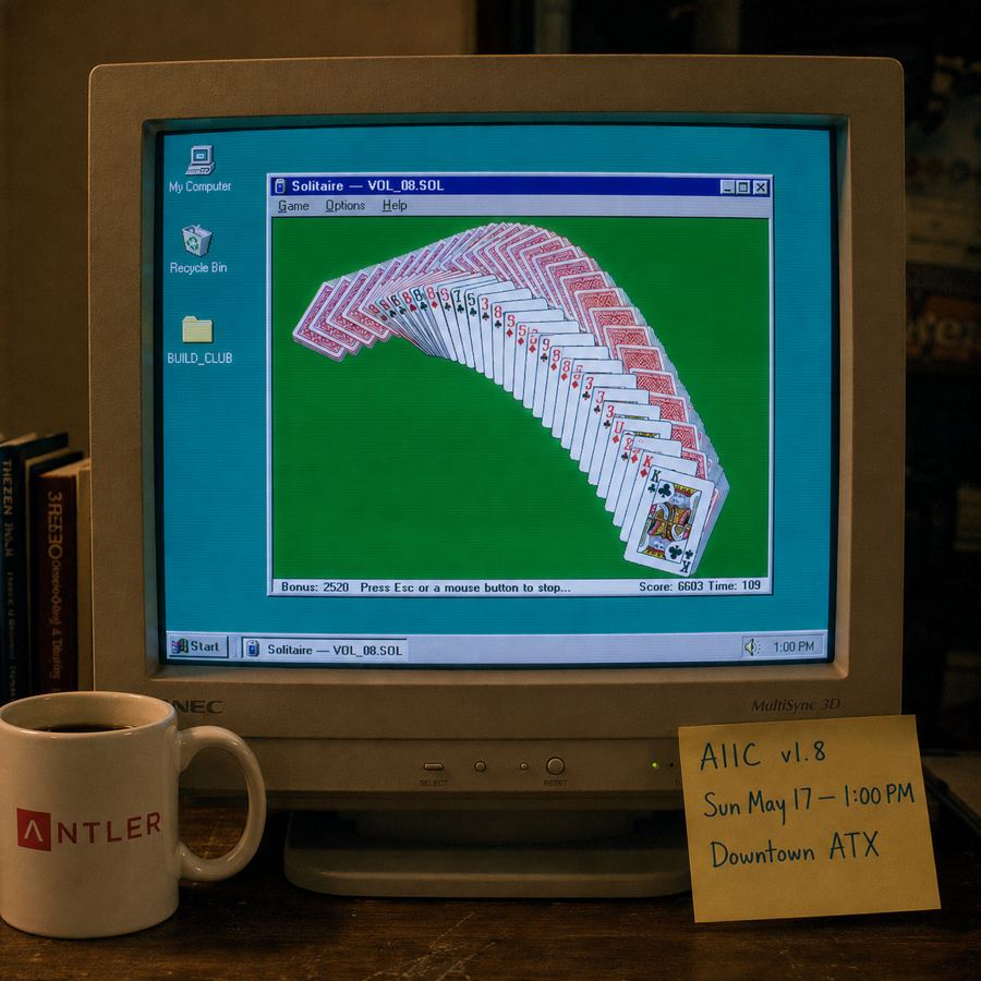 Retro AIIC event cover: solitaire